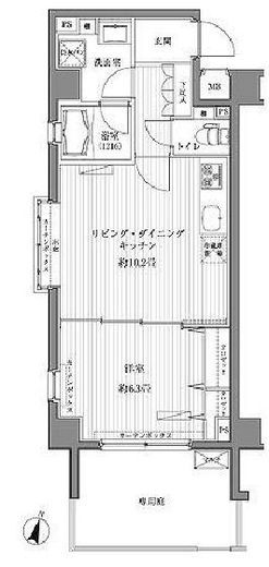メゾンカルム西新宿 101 間取り図