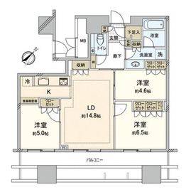 キャピタルゲートプレイス ザ・タワー 16階 間取り図