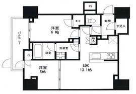 東京ベイシティタワー 14階 間取り図