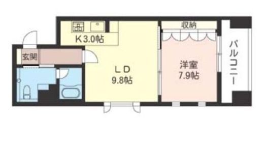 エスティメゾン銀座 306 間取り図
