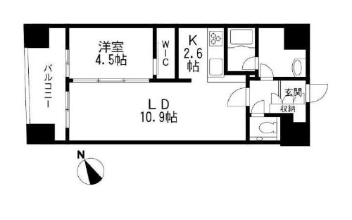 エスティメゾン銀座 1308 間取り図