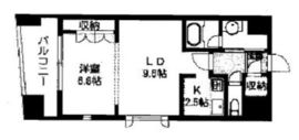 エスティメゾン銀座 1607 間取り図