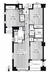 アボリアスコート笹塚 1-202 間取り図