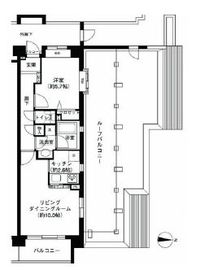 アボリアスコート笹塚 1-607 間取り図