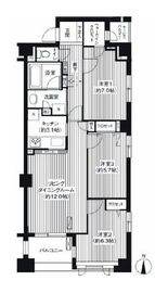 アボリアスコート笹塚 W505 間取り図