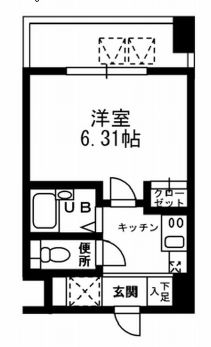 レジディア三越前 506 間取り図