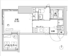 グランディオール広尾テラス 1101 間取り図