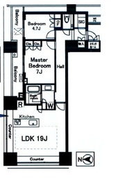 パークタワーグランスカイ 9階 間取り図
