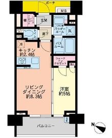 シティハウス南麻布一丁目 6階 間取り図