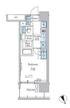 パークアクシス浅草・田原町 203 間取り図