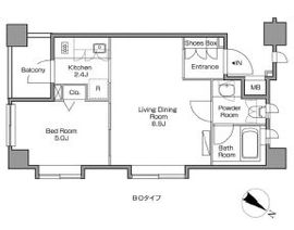 レジディアタワー中目黒 207 間取り図