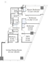 ニチレイ東銀座レジデンス 1901 間取り図