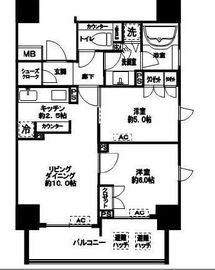 グランスイート南麻布 10階 間取り図