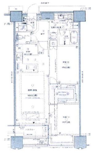 富久クロスコンフォートタワー(Tomihisa Cross)  42階 間取り図