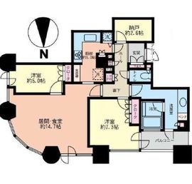 センチュリーパークタワー 37階 間取り図