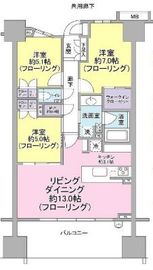 ブランズ東雲 10階 間取り図