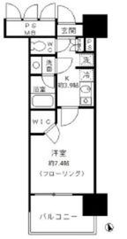 フォンテーヌ芝浦 407 間取り図