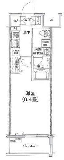 アイル芝浦東京ベイ 8階 間取り図