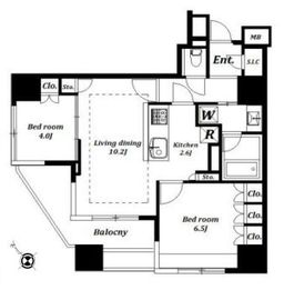 クレヴィア中目黒 6階 間取り図