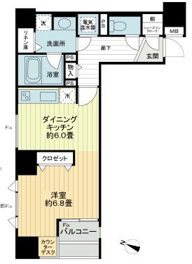 ブロードシティ東京 2階 間取り図