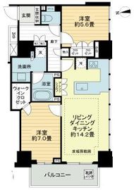 ライオンズタワー目黒川 10階 間取り図