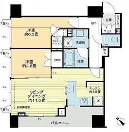 シティハウス月島駅前エアーズコート 12階 間取り図