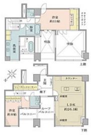 シティタワー麻布十番 37階 間取り図