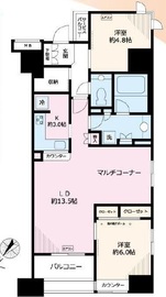 グレーシア勝どき 13階 間取り図