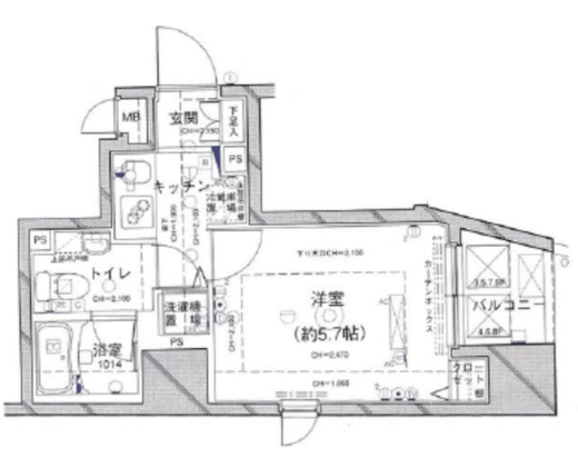 パレステュディオ六本木 4階 間取り図