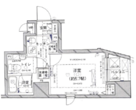 パレステュディオ六本木 4階 間取り図