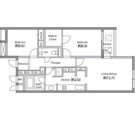 レジディア上目黒 303 間取り図