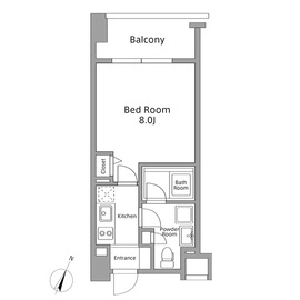 レジディア築地 504 間取り図