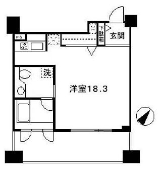 レジデンスシャルマン月島 10F2 間取り図