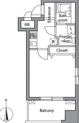 レジディア神楽坂 405 間取り図