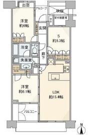 ライオンズ外苑の杜 4階 間取り図