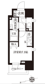 レジディア大森2 804 間取り図