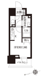 レジディア大森2 803 間取り図