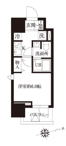レジディア大森2 707 間取り図