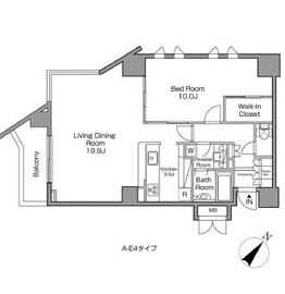 レジディアタワー中目黒 1902 間取り図