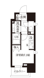 レジディア大森2 504 間取り図