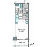 コンフォリア新宿イーストサイドタワー 1605 間取り図