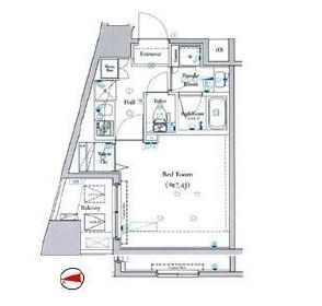 ログ東日本橋 5階 間取り図
