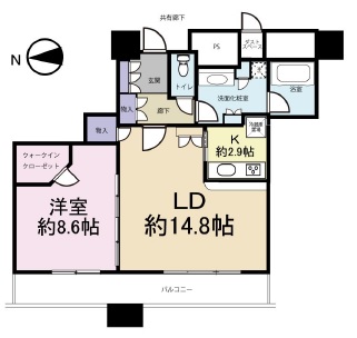 ラクシア品川ポルトチッタ 5階 間取り図