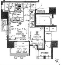 クレヴィア中目黒 9階 間取り図