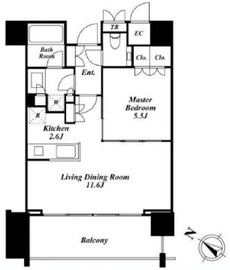 THE ROPPONGI TOKYO CLUB RESIDENCE 18階 間取り図