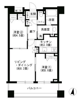 クリオ文京小石川 1002 間取り図