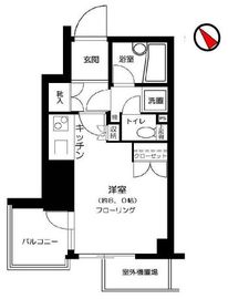 ファミール東銀座グランスイートタワー 8階 間取り図