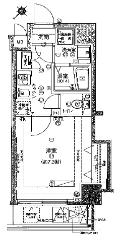 ハーモニーレジデンス月島 8階 間取り図