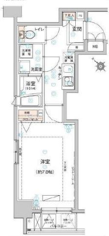 ハーモニーレジデンス月島 2階 間取り図