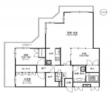 サンクォーレタワー 16階 間取り図